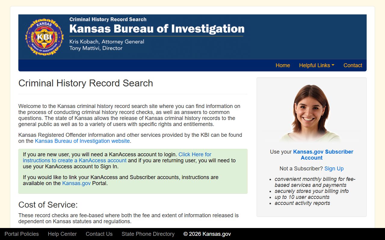 Kansas criminal history portal for Barber County court record follow-up